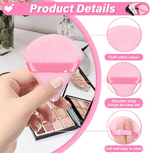 Caffox 60pcs Triangle Makeup Powder Puffs for Face & Eyes