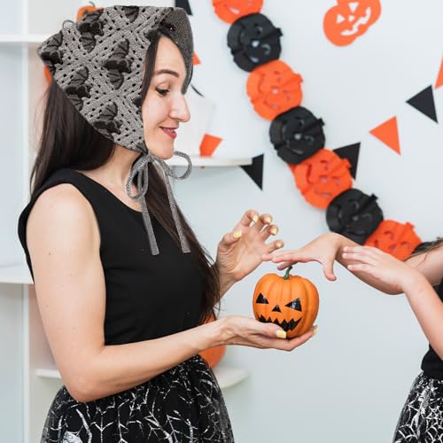 Gullora Bat Variation Gothic Crochet Bandana for Women – Handmade Triangle Knit Head Scarf