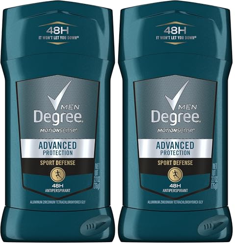 Degree Men Sport Defense Antiperspirant Deodorant Stick 2.7 oz Pack of 2 - Rustic Scent, Long-Lasting Protection