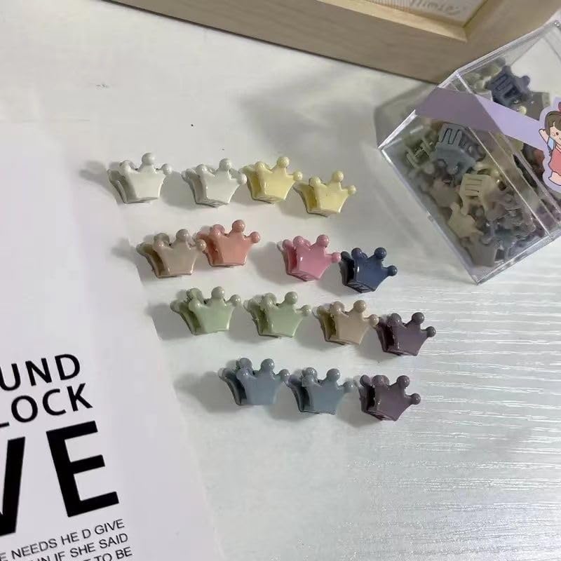 Mini Hair Clips for Girls - 100 Pcs Cute Pastel Flower & Animal Designs | Durable Plastic Accessories for Kids