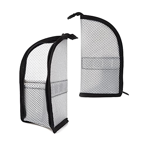 patu 2-Pack Black Transparent Waterproof Travel Toiletry Bags with Standing Triangle Base
