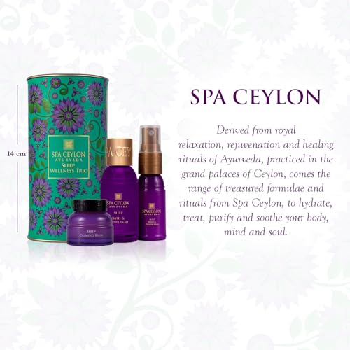 SPA CEYLON Sleep Wellness Trio Set - Ayurvedic Calming Body Care Essentials