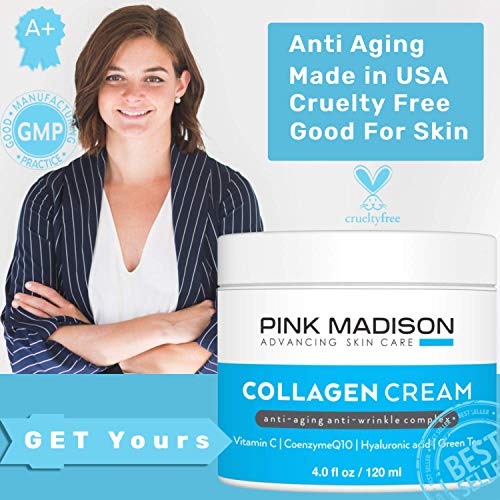 Pink Madison Collagen Serum Cream with Hyaluronic Acid - Anti-Aging & Wrinkle Treatment