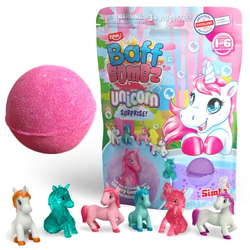 Large Unicorn Surprise Bath Bomb with Collectible Toy - Zimpli Kids
