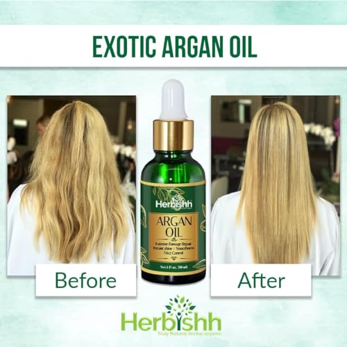 Herbishh Argan Oil Hair Serum for Frizz Control - 30ml