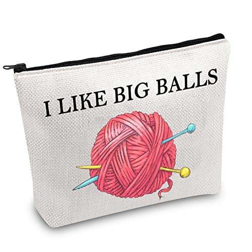 I Like Big Balls Knitting Project Bag - Funny Crochet Supply Organizer
