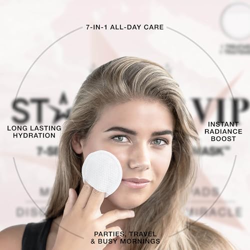 STARSKIN 7 Seconds All-Day Hydrating Facial Mask Pads (Pack of 5) - 7-in-1 Korean Skincare for Instant Glow and Pore Care
