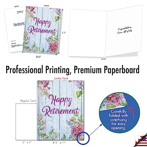 Jumbo Congratulations Notecard for Retirement - 8.5x11 with Envelope