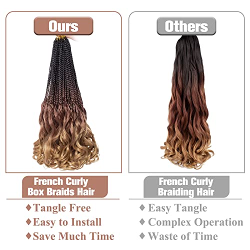 RuiYok 10 Inch French Curl Crochet Braids 9 Packs #1B