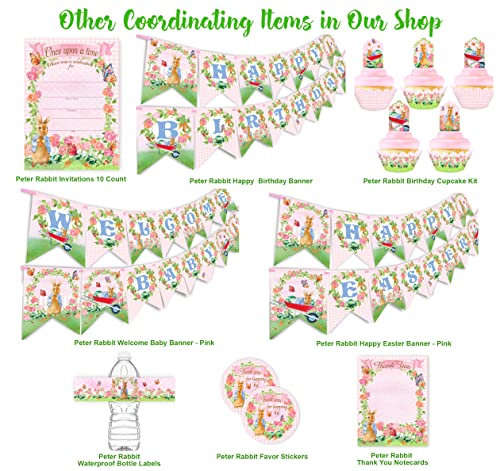 Peter Rabbit Cupcake Toppers & Wrappers Set - 24 Count
