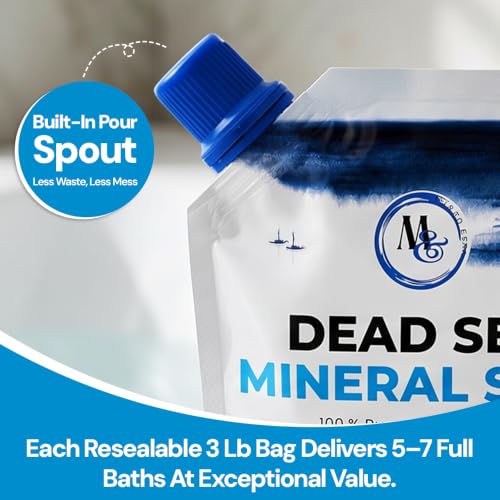 Pure Dead Sea Bath Salt 3 lb - Unscented Foot & Bath Soak