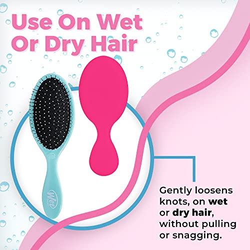 Wet Brush Original Detangler Hair Brush & Mini Bundle - Aqua/Pink