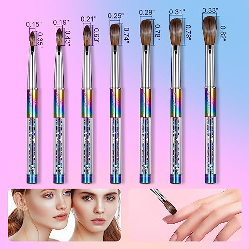 Shine Chance Size 14 Kolinsky Acrylic Nail Brush for Professional Manicure