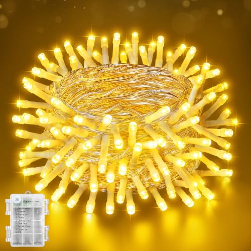 Ollny 100 LED Battery Operated Fairy Lights, 33FT Waterproof String Lights