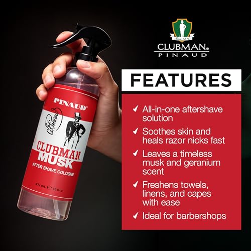 Clubman Musk After Shave Cologne Spray - Classic 16 fl oz