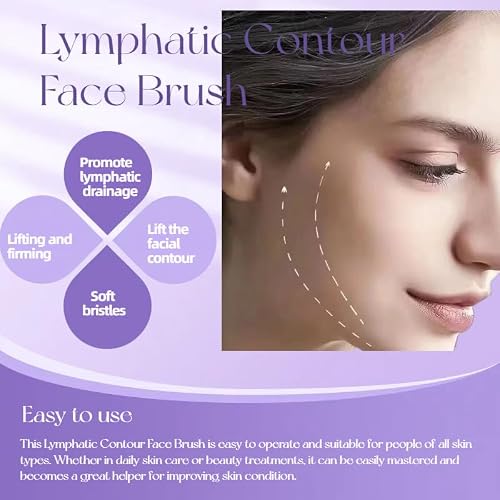 1/2 PCS Lymphatic Contour Face Brush for Sculpting ? Anti-Puffiness, Detox & Lift, Improves Skin Glow & Absorption(1 Pcs Contour Face Brush)