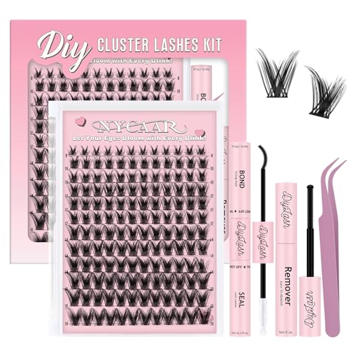 NYCAAR 144Pcs Anime Lash Clusters Kit - D Curl 8-18mm