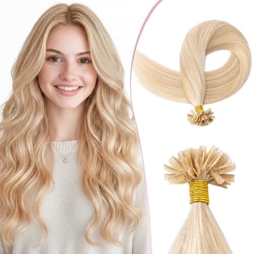 SEGO 14 Inch Real Human Hair U Tip Hair Extensions #18P613