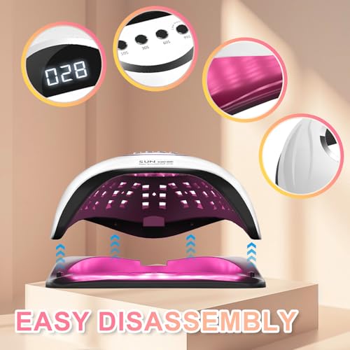 BEENLE 320W UV LED Nail Lamp with 4 Timer Settings & Auto Sensor