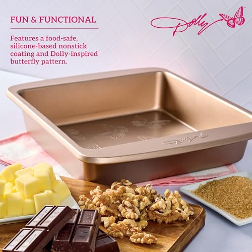 Dolly Parton Butterfly Square Cake Pan – Nonstick Carbon Steel 9x9