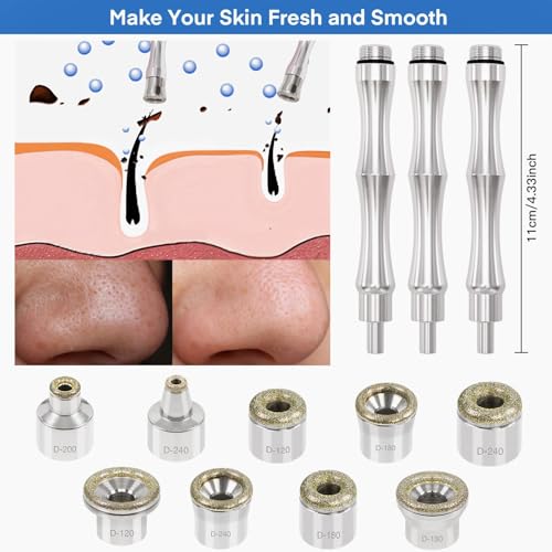 Diamond Dermabrasion Replacement Kit: 9 Tips, 3 Wands & 20 Filter Pads