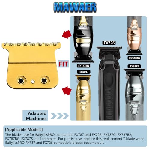 MAWAER Replacement Trimmer Blade Set for BaBylissPRO FX787 & FX726 Models