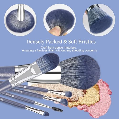 16Pcs Professional Makeup Brush Set with Synthetic Face & Eye Brushes