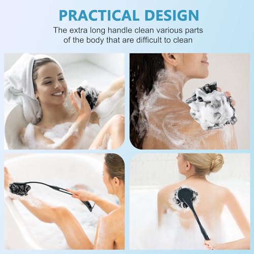 20.5'' Loofah with Handle - Ergonomic Body Scrubber for All Skin Types