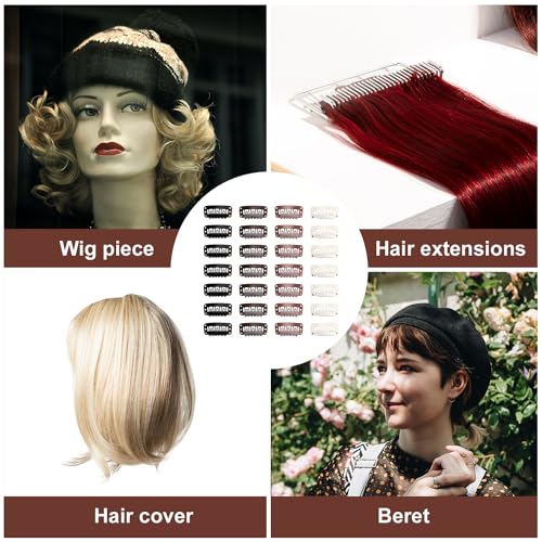 32pcs U-Shaped Wig Clips - Durable Metal Snap Comb Clips