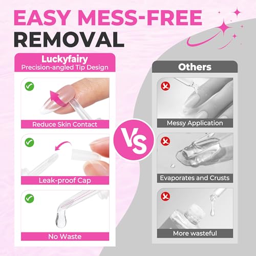 Luckyfairy Acetone-Free Nail Glue Remover – 15ml Gentle Formula