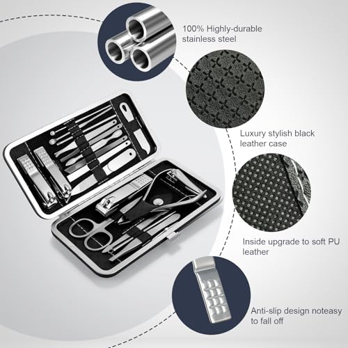 All-in-One Nail Clipper Set & Travel Manicure Kit for Men & Women