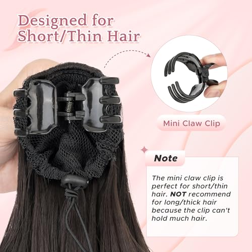 SEGO 12" Short Claw Clip Ponytail Extension - Natural Synthetic Hairpiece