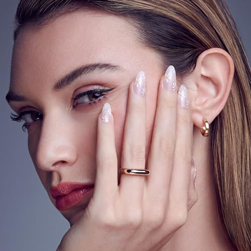 KISS Salon X-tend Press-On Nails - Red Flags Light Pink Almond Medium