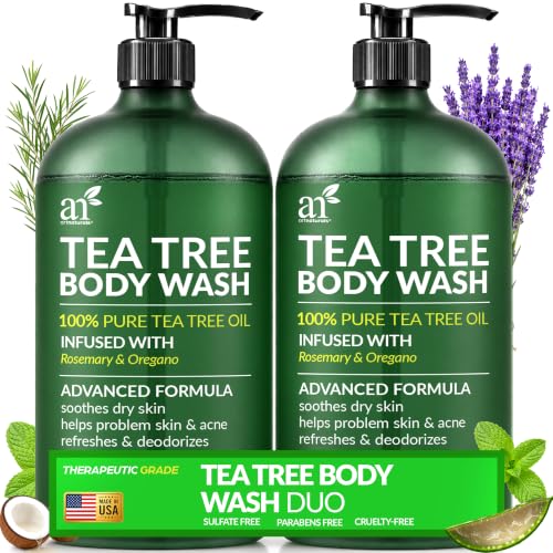 Artnaturals Tea Tree Body Wash with Rosemary & Mint, 2 x 16 fl oz Pack