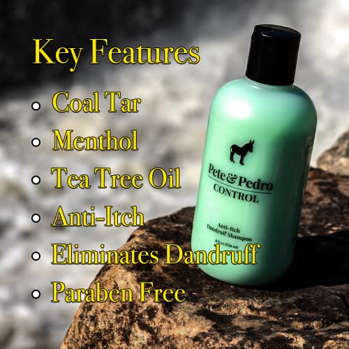 Pete & Pedro Control Anti-Dandruff & Anti-Itch Shampoo with Coal Tar, 8.5 oz