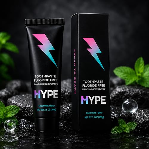 HYPE Nano Hydroxyapatite Toothpaste 10% - Fluoride Free, 3.5oz | Whitening & Enamel Repair for Sensitive Teeth