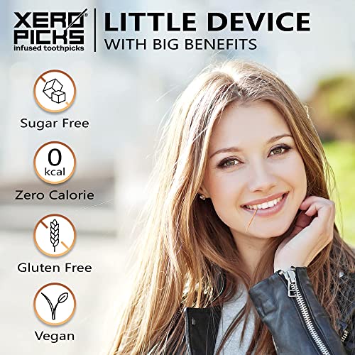 Xero Picks Freshen Infused Flavored Toothpicks - Cooling Breath Freshener, 100 Picks, 5-Pack Variety