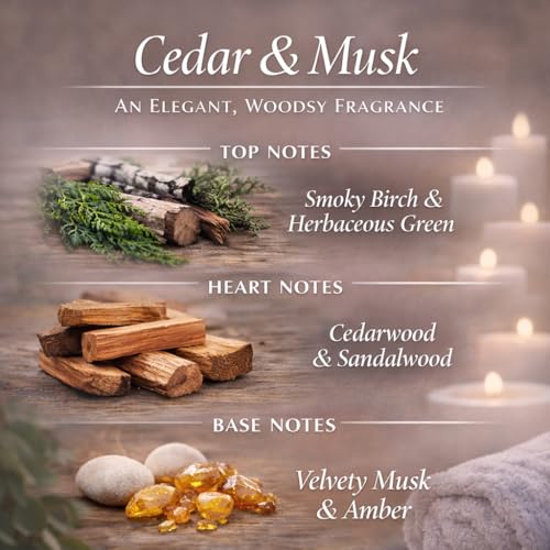 Cedarwood & White Musk Reed Diffuser - Luxury Home Fragrance