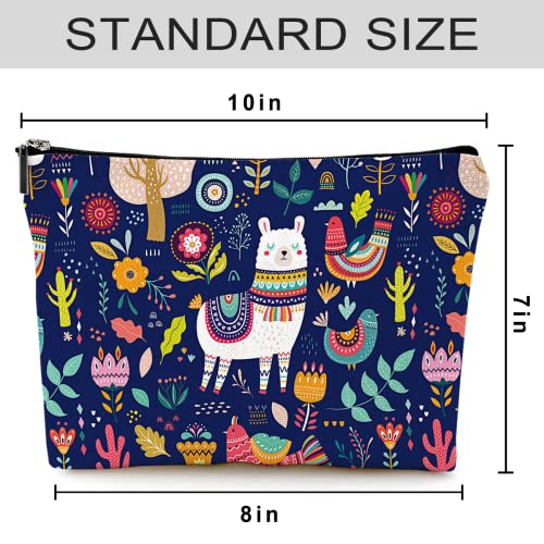 Givotin Waterproof Canvas Makeup Bag - Alpaca Navy Cosmetic Pouch