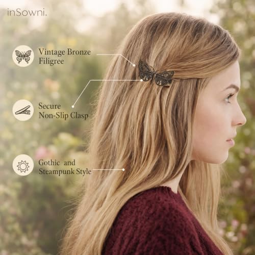 Vintage Bronze Gothic Hair Clips and Bobby Pins Set for Women & Girls