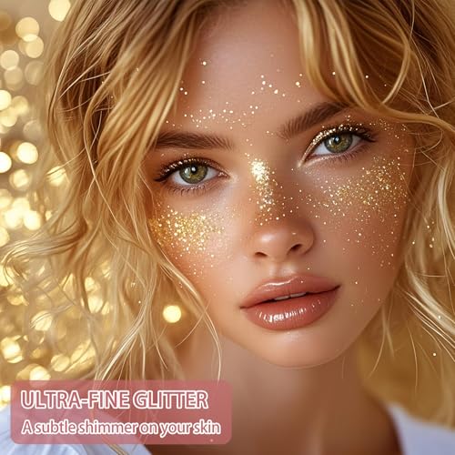 Etercycle Gold Glitter Spray for Face & Body - Fine Shimmer Powder