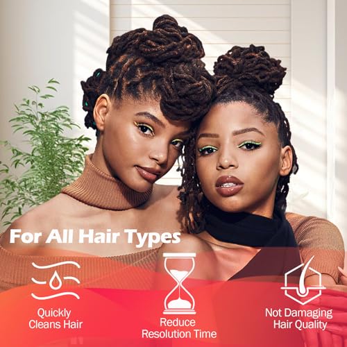 Goiple 2 in 1 Apple Cider Vinegar Shampoo & Conditioner - 12.45 FLOZ - Sulfate Free for Curly Hair, Dreadlocks, and Braids