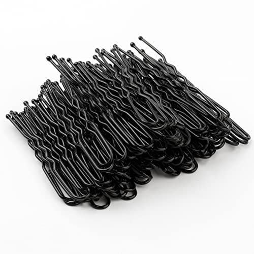 WSICSE 200Pcs U-Shaped Bobby Pins 2.0/2.4 Inch Black Hair Pins Kit