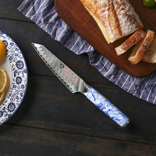 WILDMOK 5-Inch Utility Knife - Ultra Sharp Kitchen Knife with Resin Handle