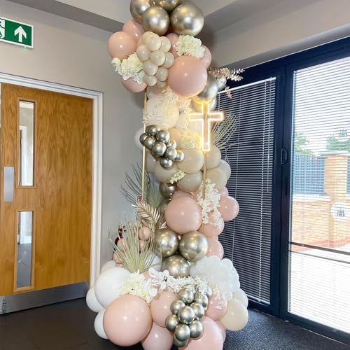 Pink and Gold Balloons 12 Inch for Birthday and Party Decor