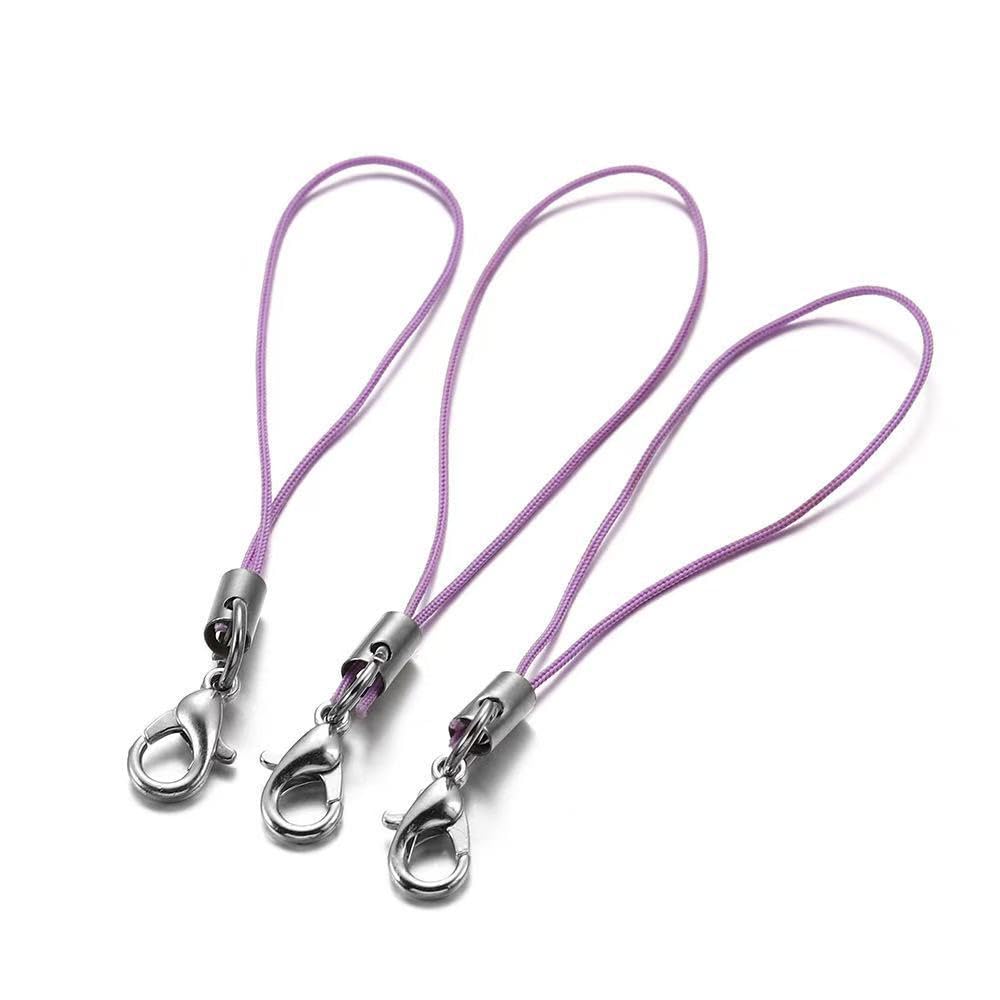 100pcs Vibrant Multi-Color Lobster Clasp Hooks | Durable Zinc Alloy | Ideal for Beading & Jewelry Making-purple-100pcs