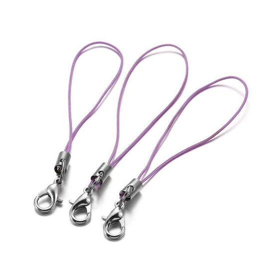 100pcs Vibrant Multi-Color Lobster Clasp Hooks | Durable Zinc Alloy | Ideal for Beading & Jewelry Making-purple-100pcs
