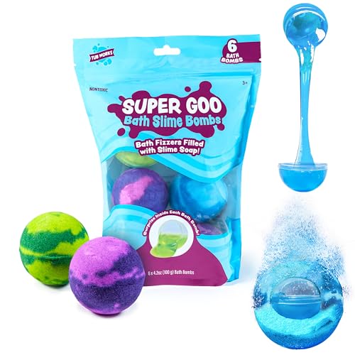 Tub Works Super Goo Bath Slime Surprise Bombs - 6 Pack Kids Bath Set