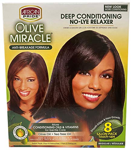 African Pride Olive Miracle Deep Conditioning No-Lye Relaxer Kit