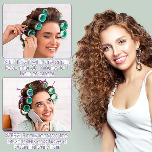 Molain 90 Pcs Hair Roller Picks - Plastic Curling Pins for Styling